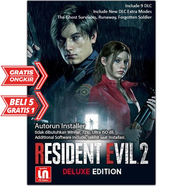 Jual Resident Evil 2 ( Remake ) PC Game Adventure Shoot Download