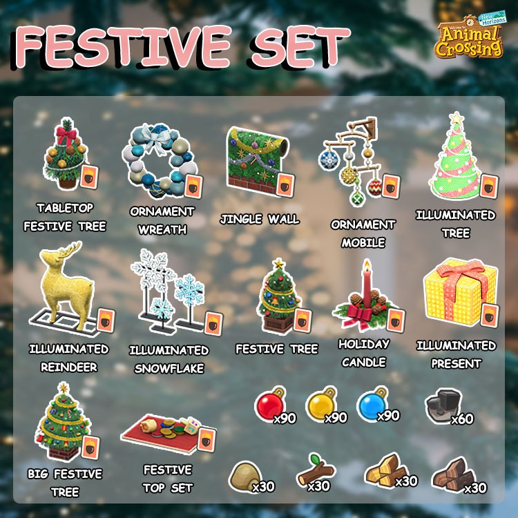 Jual Festive Set ACNH + Material Animal Crossing Shopee Indonesia