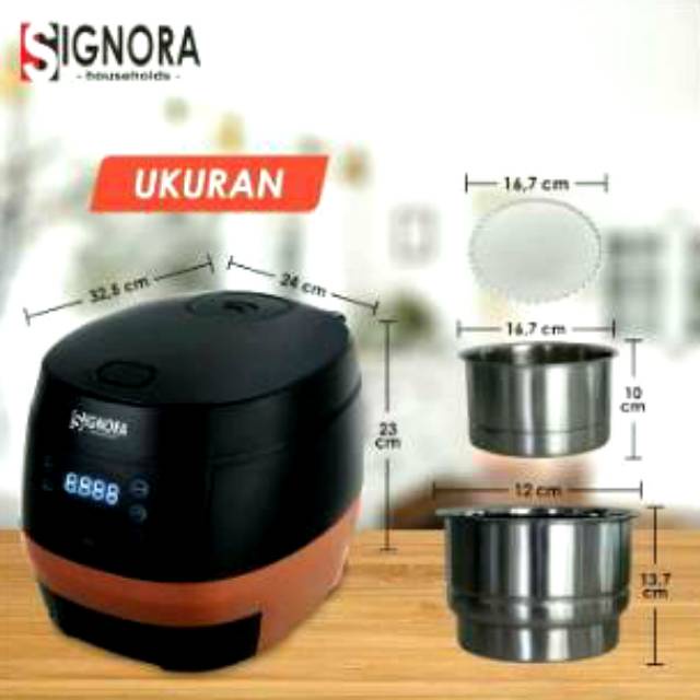 Jual Alat Masak Nasi Listrik Signora Rice Cooker Low Carbo Shopee