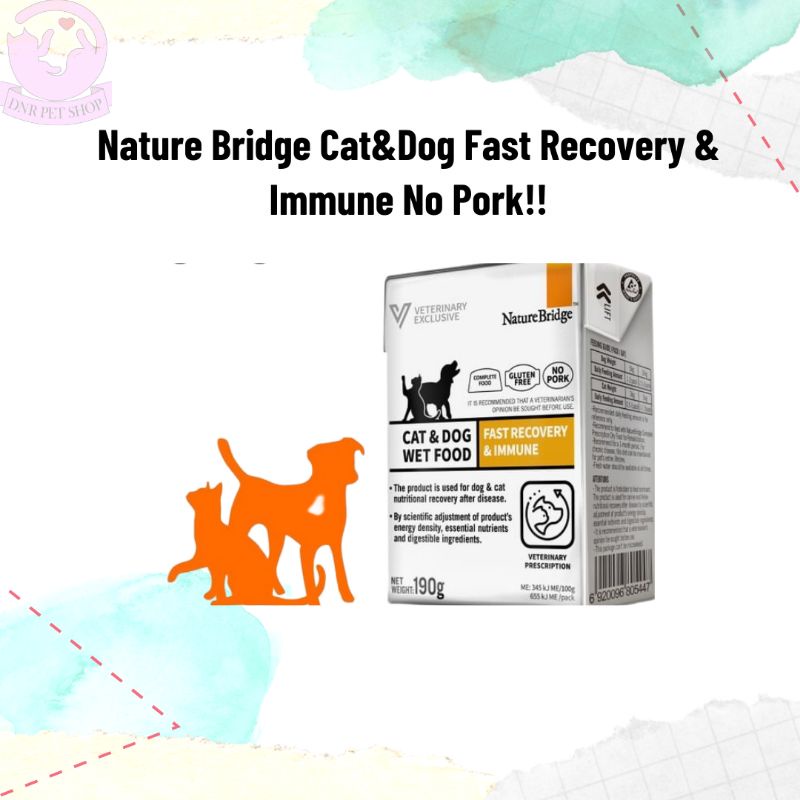 Jual NATURE BRIDGE CAT & DOG FAST RECOVERY & IMMUNE 190GR / NO PORK