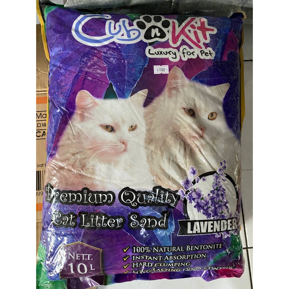 Jual Cub n Kit Lavender 10 Liter Pasir Kucing Gumpal Wangi Cat
