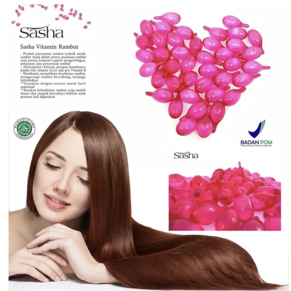 Jual SASHA HAIR VITAMIN VITAMIN RAMBUT PINK ONLY Ecer / 1ea 1pc