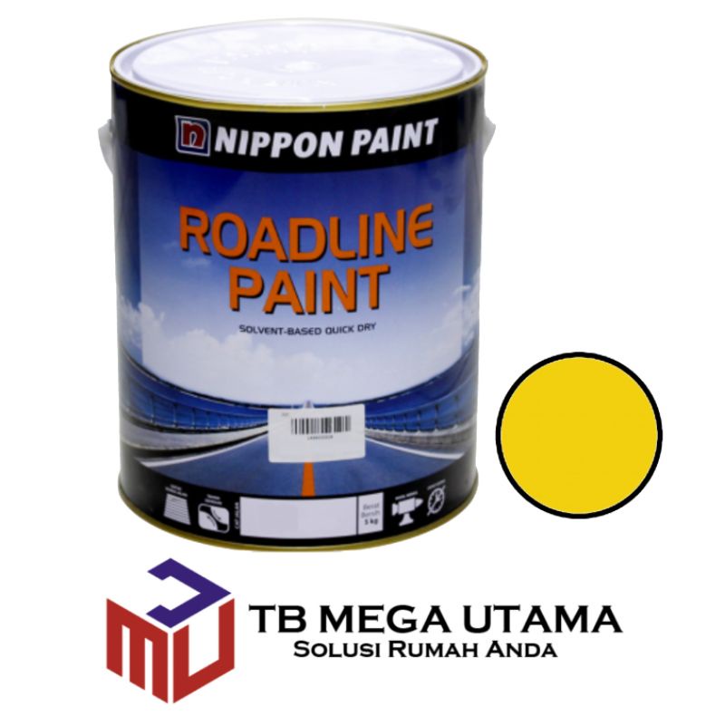 Jual Nippon Roadline Paint 5 Kg Yellow Cat Marka Jalan Trotoar Warna