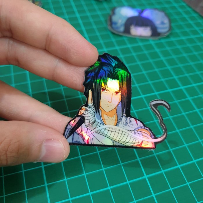 Jual Sticker Hologram Anime PSH71 Sasuke Naruto Shopee Indonesia