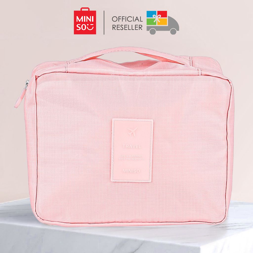 Jual Miniso Tas Organizer / Travel Bag Multifungsi Pink Shopee Indonesia
