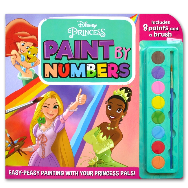 Jual Disney Princess Paint By Numbers (Includes 8 Paints and a Brush