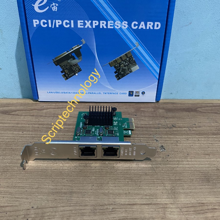Jual PCIE Lan Card Gigabit 2 Port PCI Express Lan Card Gigabit Dual