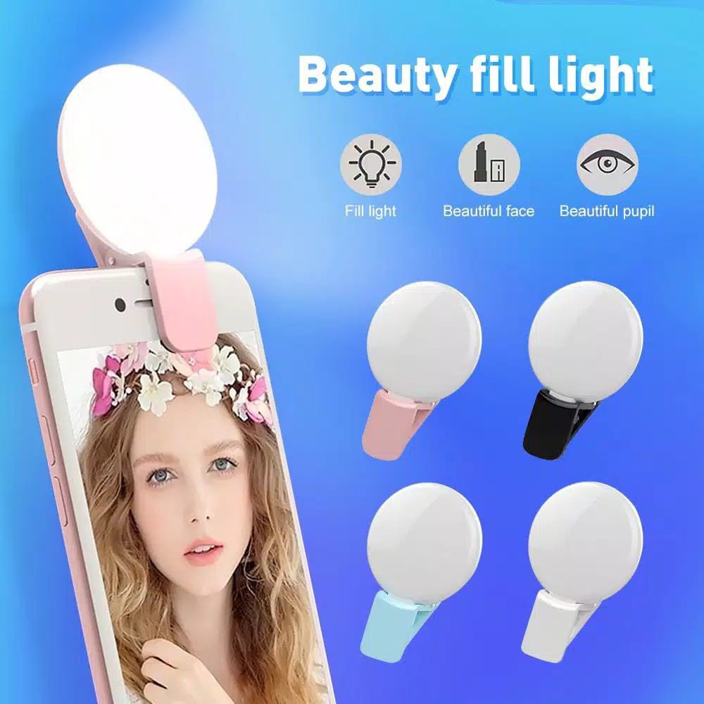 Jual Selfie Mini Q LED Ring Light Selfie Ring Light Apple Shopee
