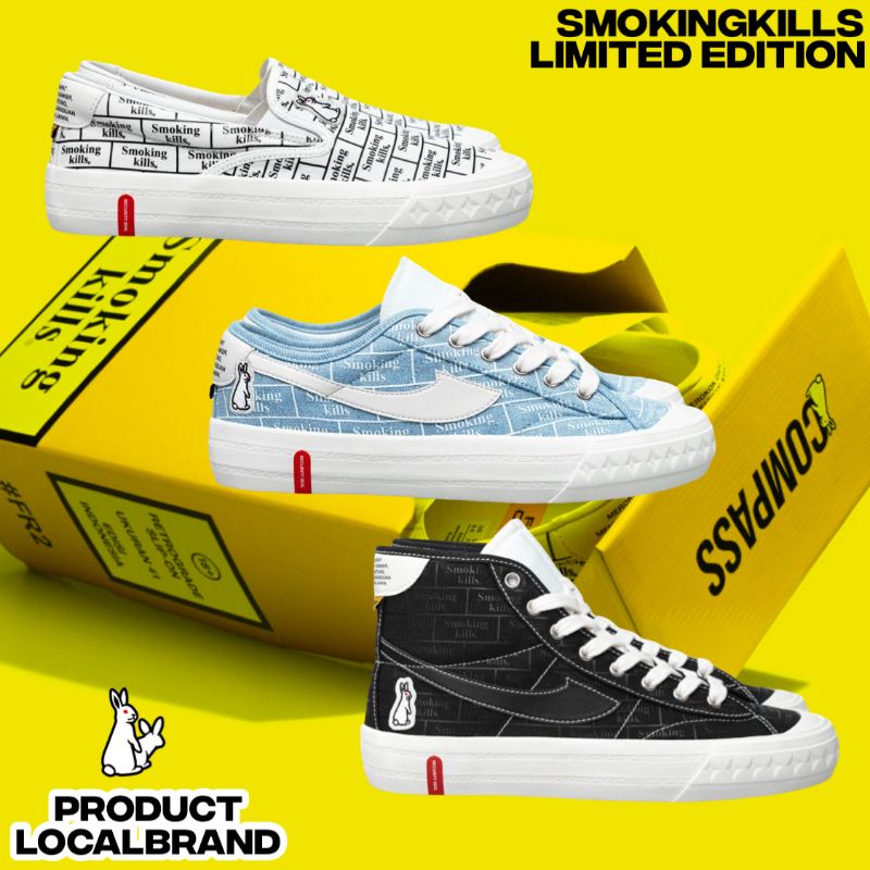 Jual [BNIB] SEPATU COMPASS x FR2 FXXKINGRABBITS 'SMOKING KILLS