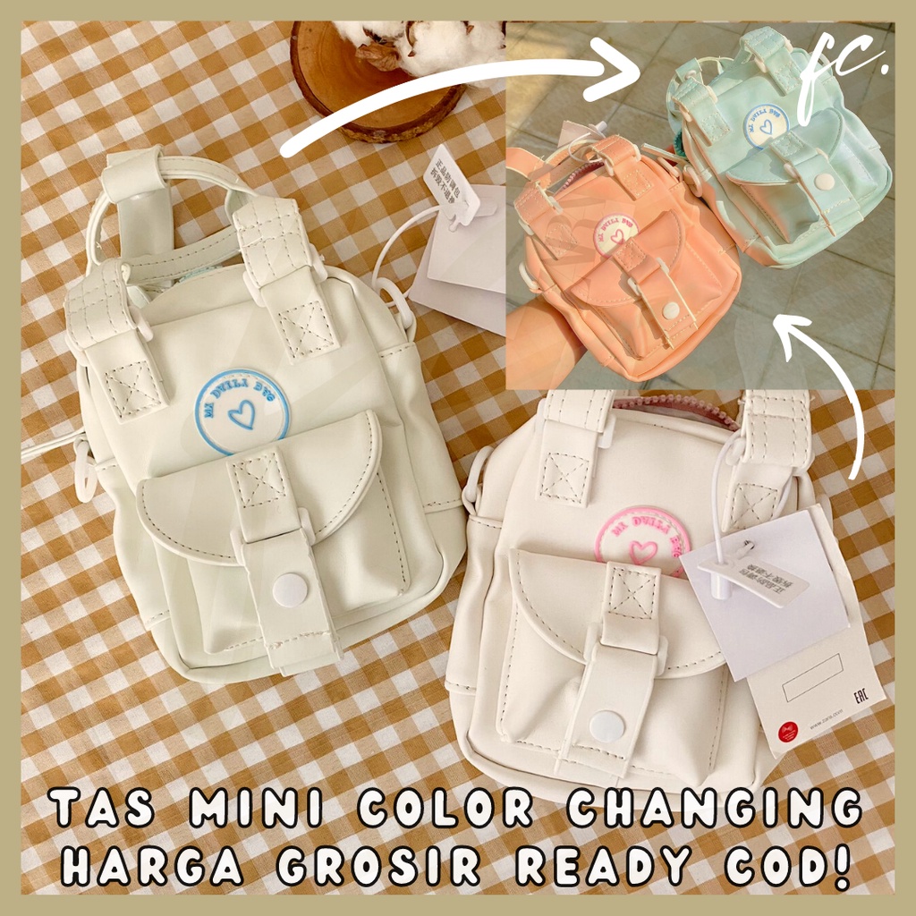 Jual Sling Bag Mini UV Color Changing Crossbody Hand Bag Sporty / Tas