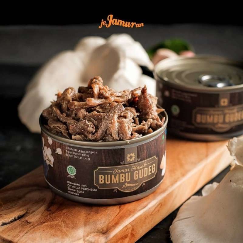 Jual Jejamuran Jamur Masak 180 gram Bumbu Gudeg Kemasan Kaleng Halal