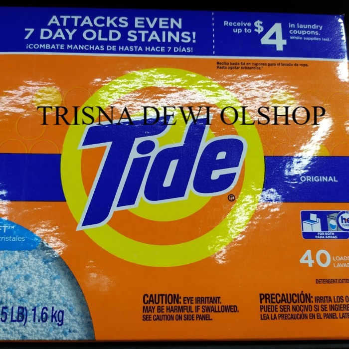 Jual TIDE Detergent Powder HE Original Scent ActiLift Crystals 1.6Kg Shopee Indonesia