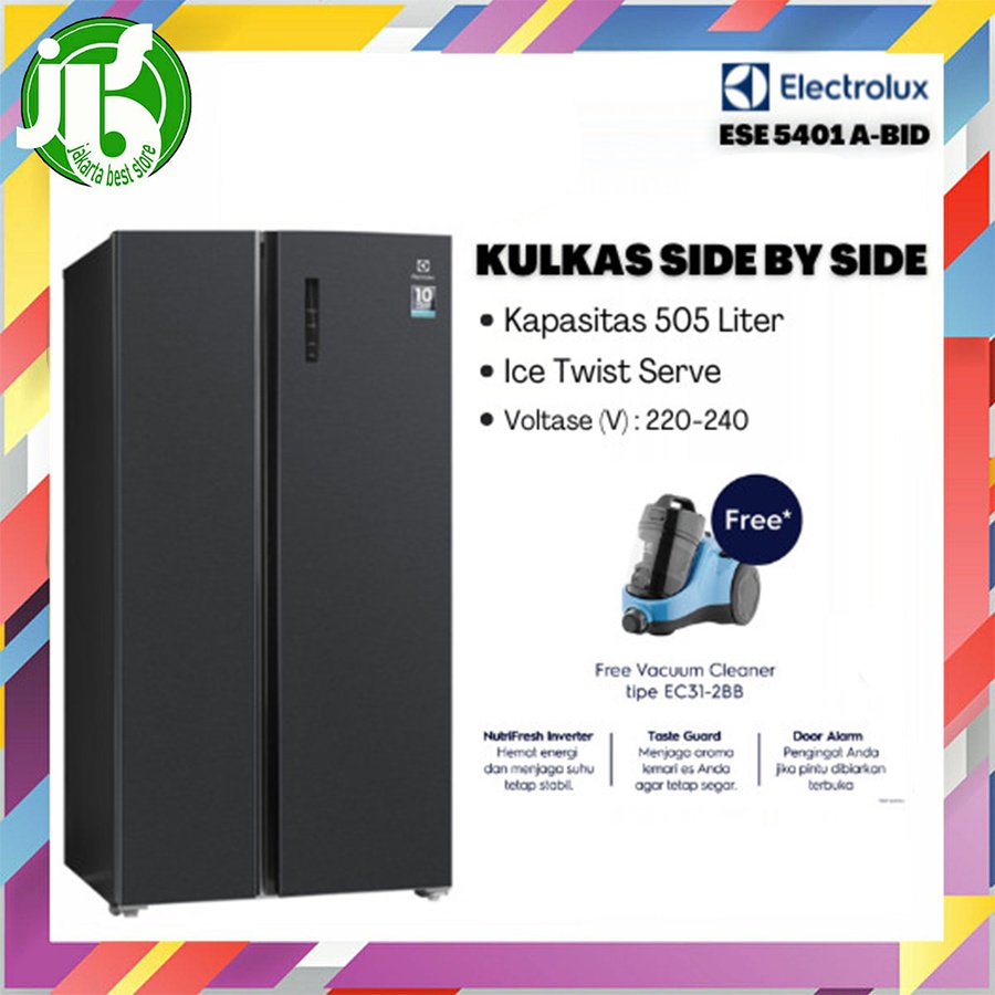 Jual ELECTROLUX KULKAS 2 PINTU SIDE BY SIDE ESE 5401 ABID Shopee