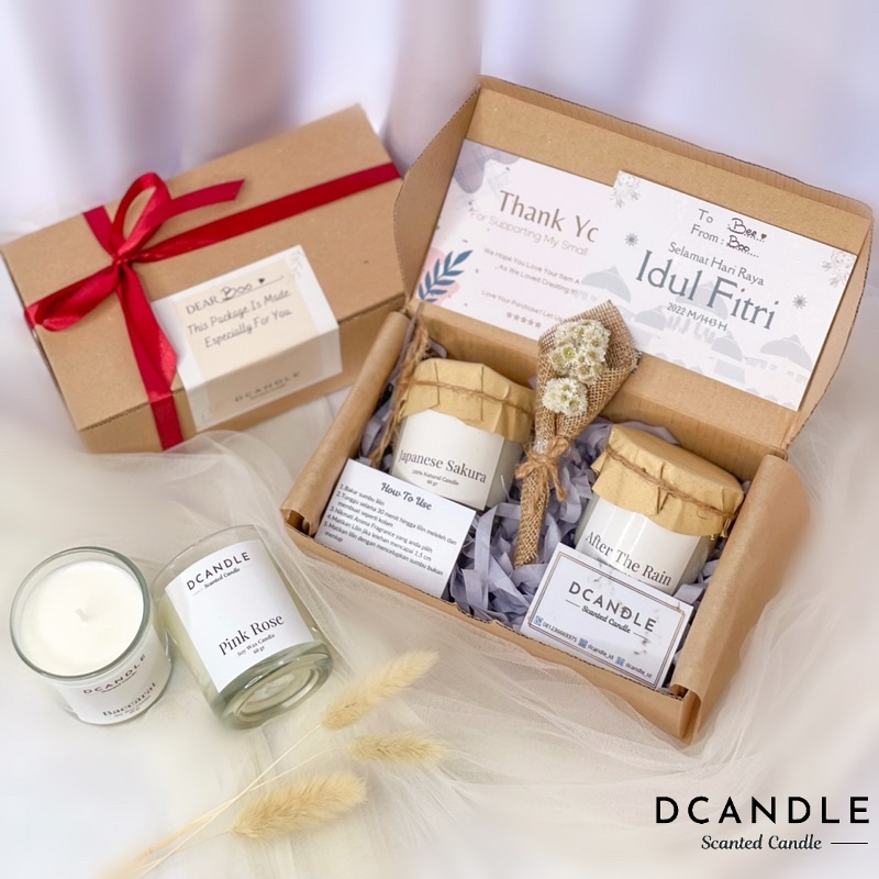 Jual Hampers Premium Scented Candle Lilin Aroma Terapi Gift Box Isi 2