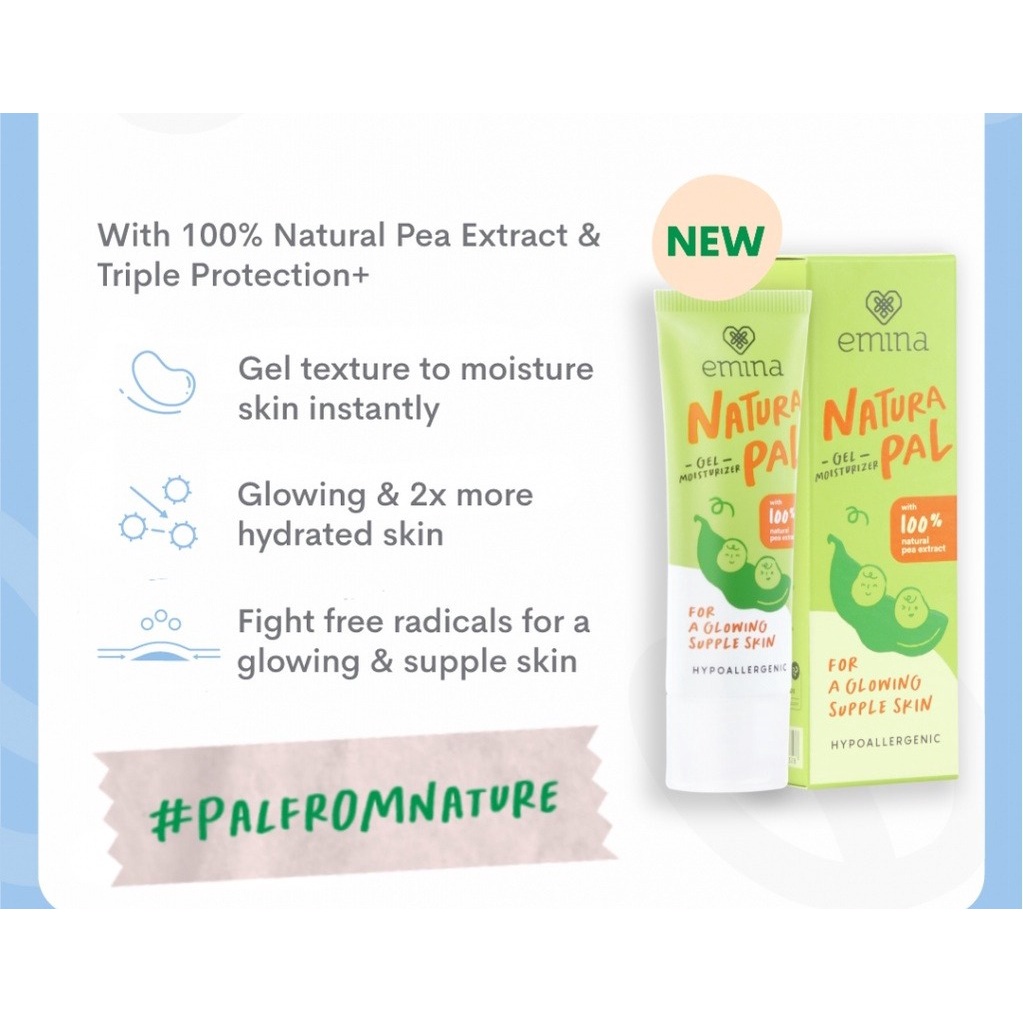 Jual EMINA Natura Pal Gel Moisturizer 20ml Shopee Indonesia