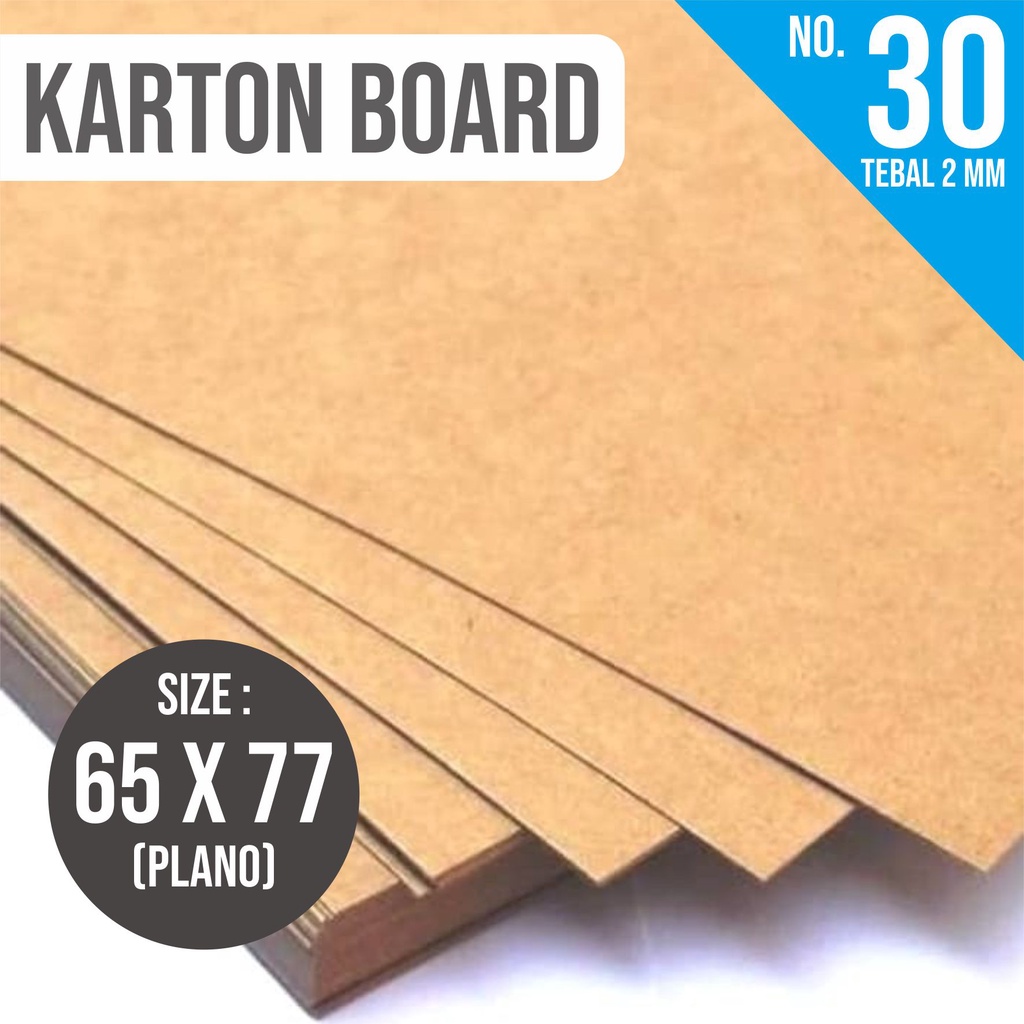 Jual Kertas Karton Duplex Board No. 30 65x77 cm tebal 2mm TERMURAH