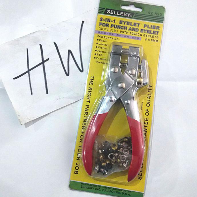 Jual TANG MATA AYAM / 2 IN 1 EYELET PLIER FOR PUNCH AND EYELET SELLERY