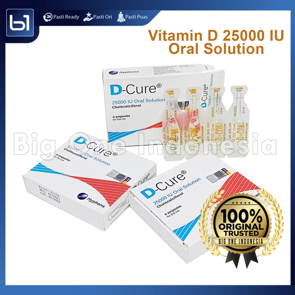 Jual Vitamin DCure 25000iu, Vit D Cure 25000 IU Oral Solution, Vit