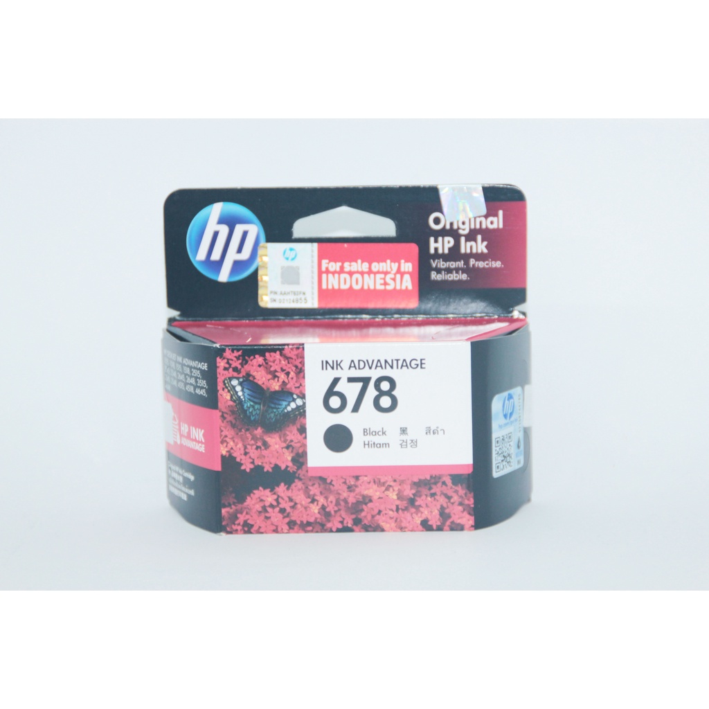 Jual Ink Cartridge Printer HP 678 Hitam (Original HP Ink) Shopee