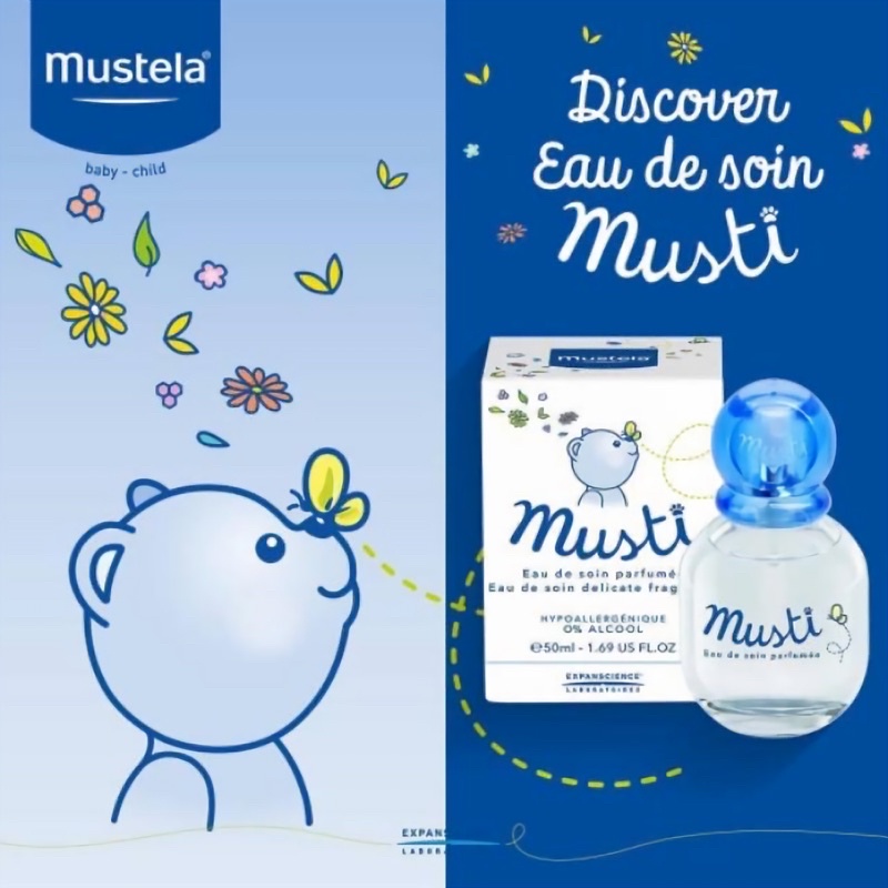 Jual Mustela Baby Musti Eau De Soin Spray Perfume Cologne 50ml Shopee