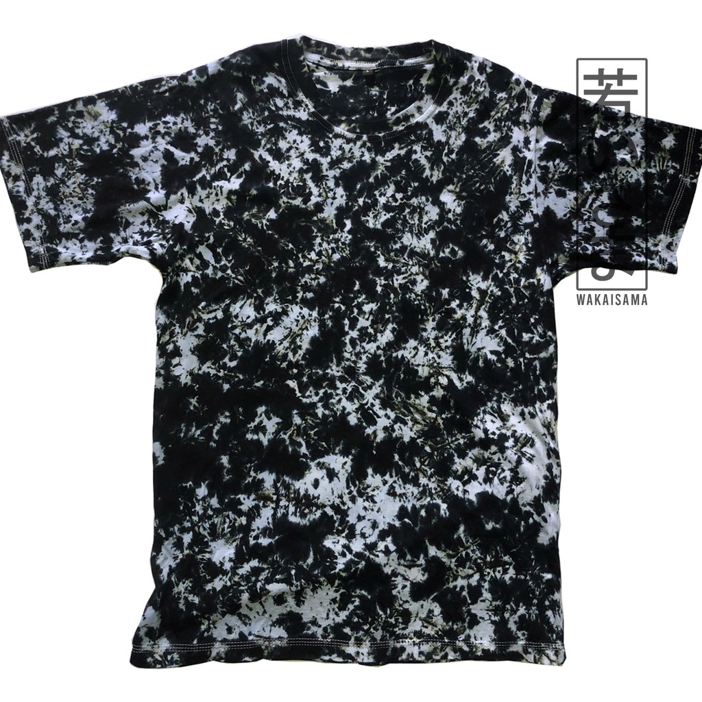 Jual Kaos Tie Dye Premium Pria Wanita Warna Hitam Basic Putih Best