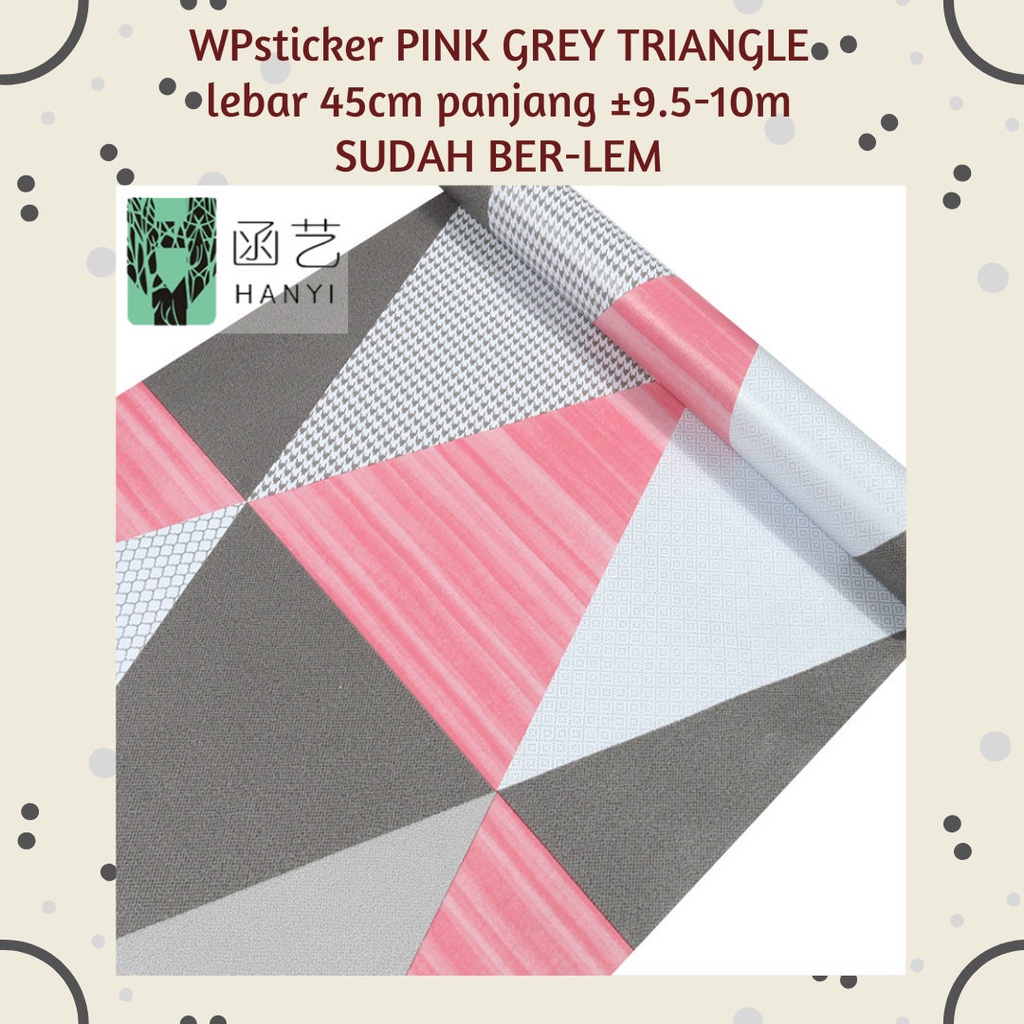 Jual [READY SEMARANG] WALLPAPER STIKER DINDING 10m ABSTRAK SEGITIGA ANEKA WARNA BAHAN ANTI AIR