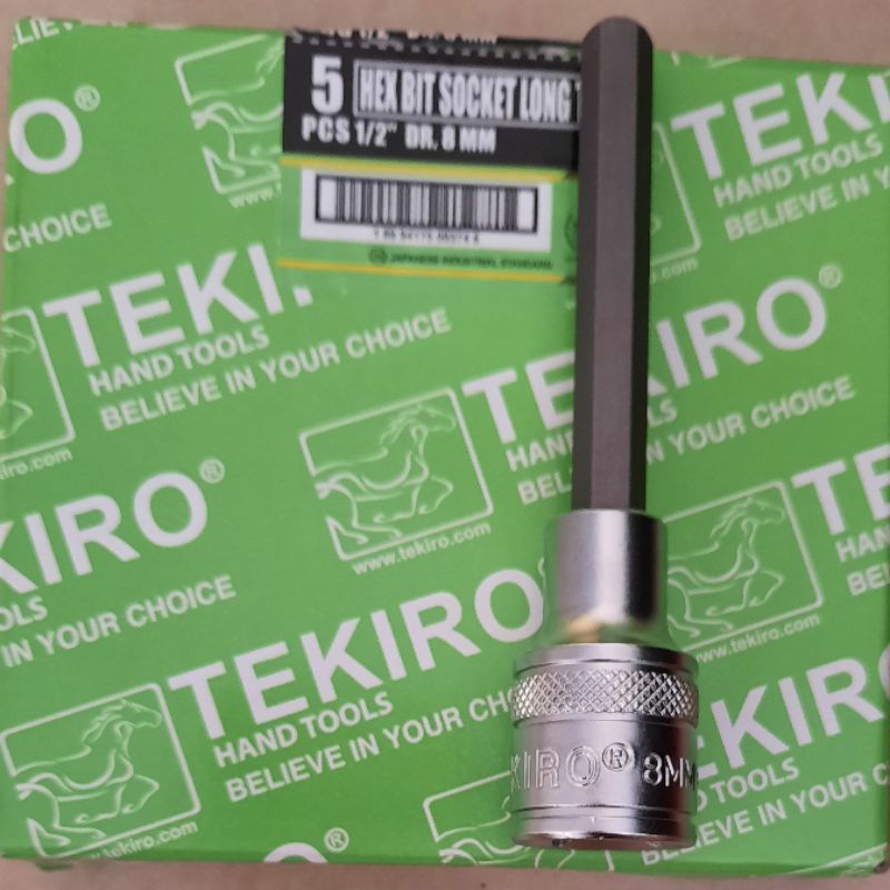 Jual Kunci Sock L /Hex Bit Socket L 1/2 8mm x 100 Tekiro Shopee Indonesia