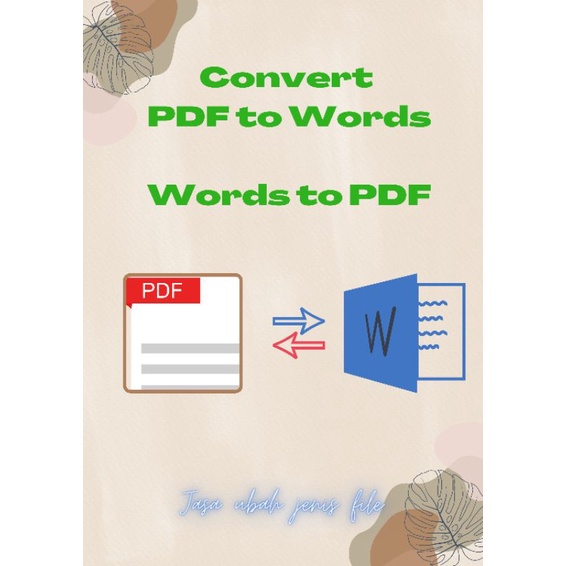 Jual Jasa Convert/ ubah File Pdf ke Word dan file word ke pdf Shopee