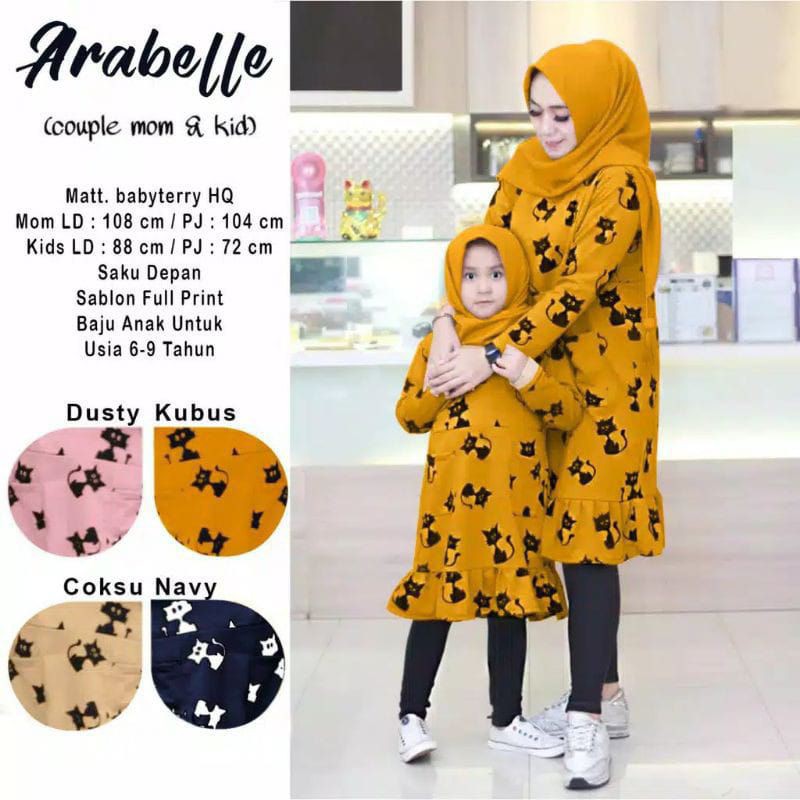 Jual BAJU COUPLE IBU DAN ANAK ARABELLE KID & MOM Shopee Indonesia
