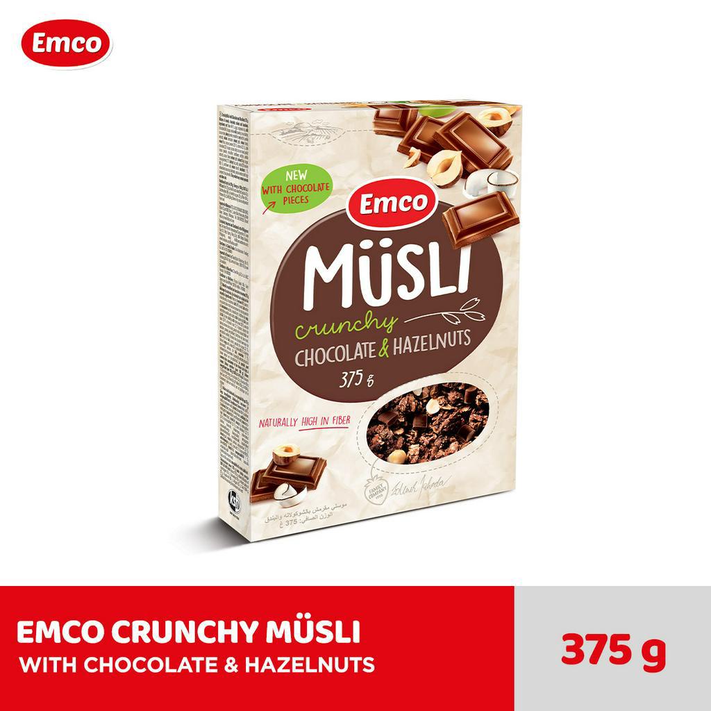 Jual EMCO CRUNCHY MÜSLI WITH CHOCOLATE & HAZELNUTS 375g Shopee Indonesia