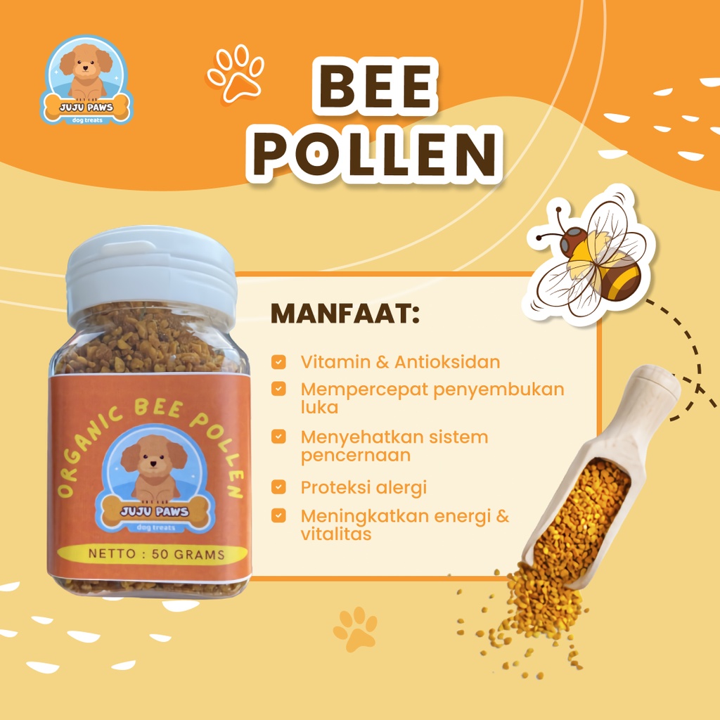 Jual Jujupaws Organic Bee Pollen Supplement for Dogs / Organic bee