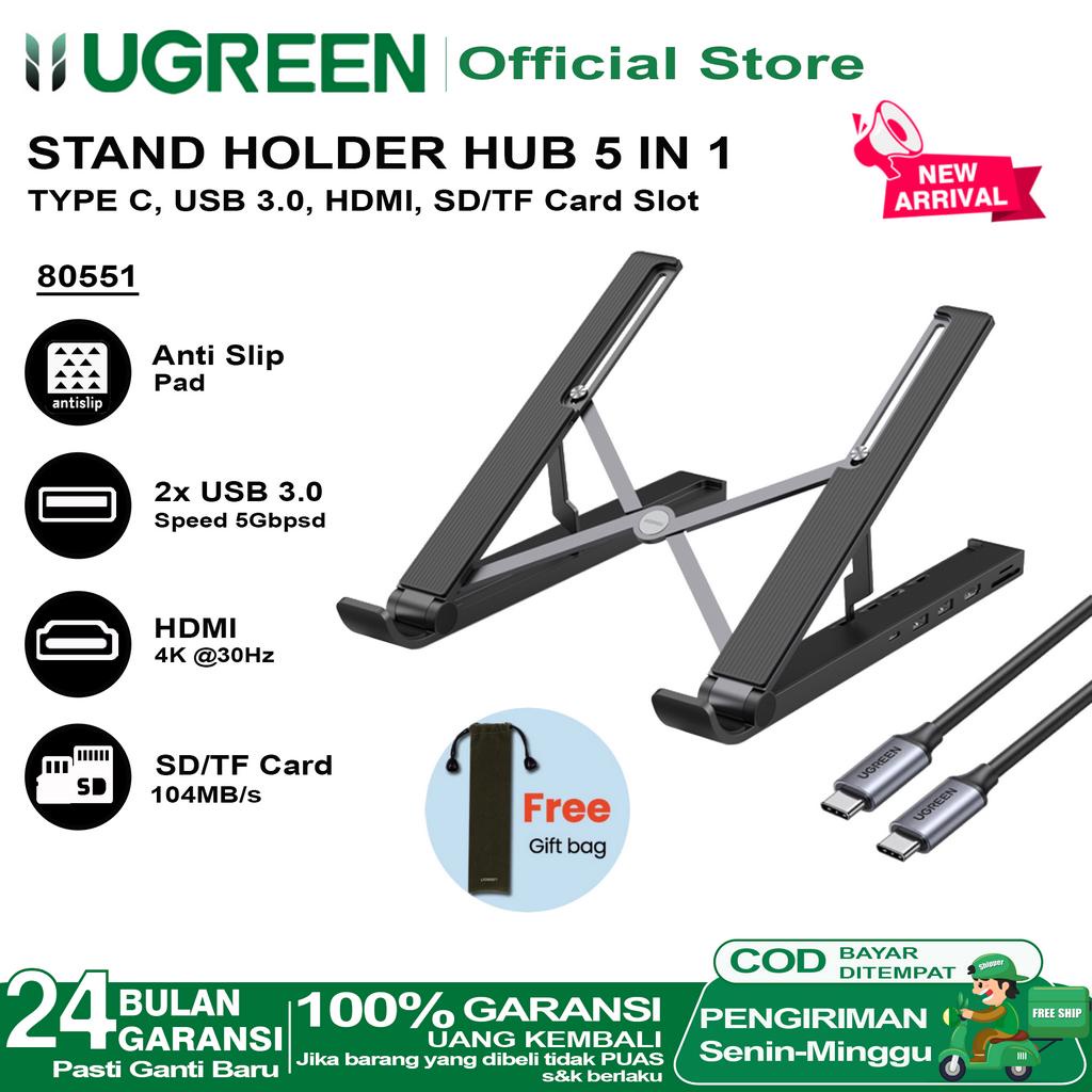 Jual UGREEN XKIT Laptop Stand Docking Station USB 3.0 HDMI SD/TF 80551