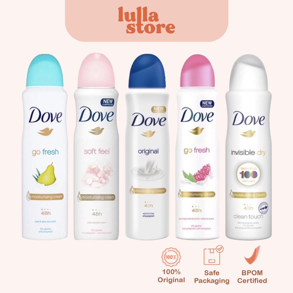 Jual Dove Deodorant spray Powder Soft Go fresh Original