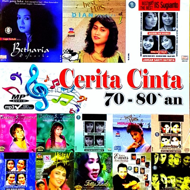 Jual KASET DISC MP3 AUDIO LAGU TEMBANG KENANGAN JADUL NOSTALGIA CERITA CINTA 70 80AN FULL ALBUM