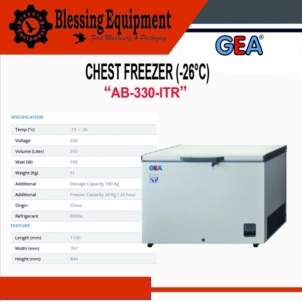Jual GEA AB330ITR INVERTER COMPRESSOR CHEST FREEZER Shopee Indonesia