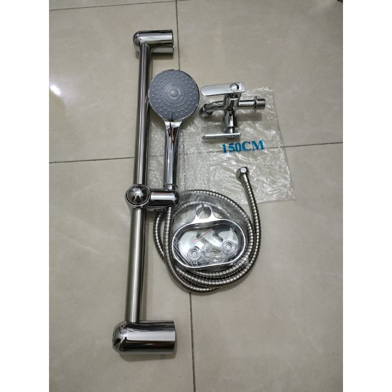 Jual PROMO Hand Shower tiang set + Keran Cabang minimalis. Shopee