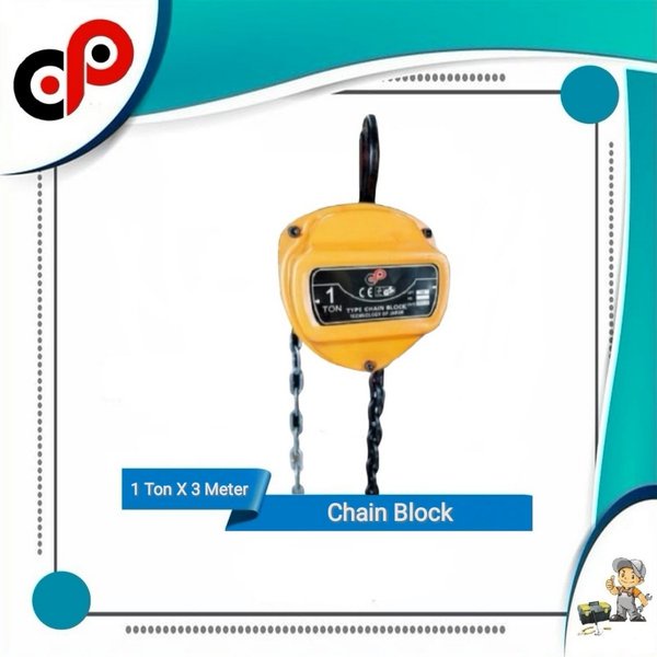 Jual Chain Block 1 Ton X 3 Meter / Takel Hand Chain Hoist 1 Ton X 3 Meter Shopee Indonesia