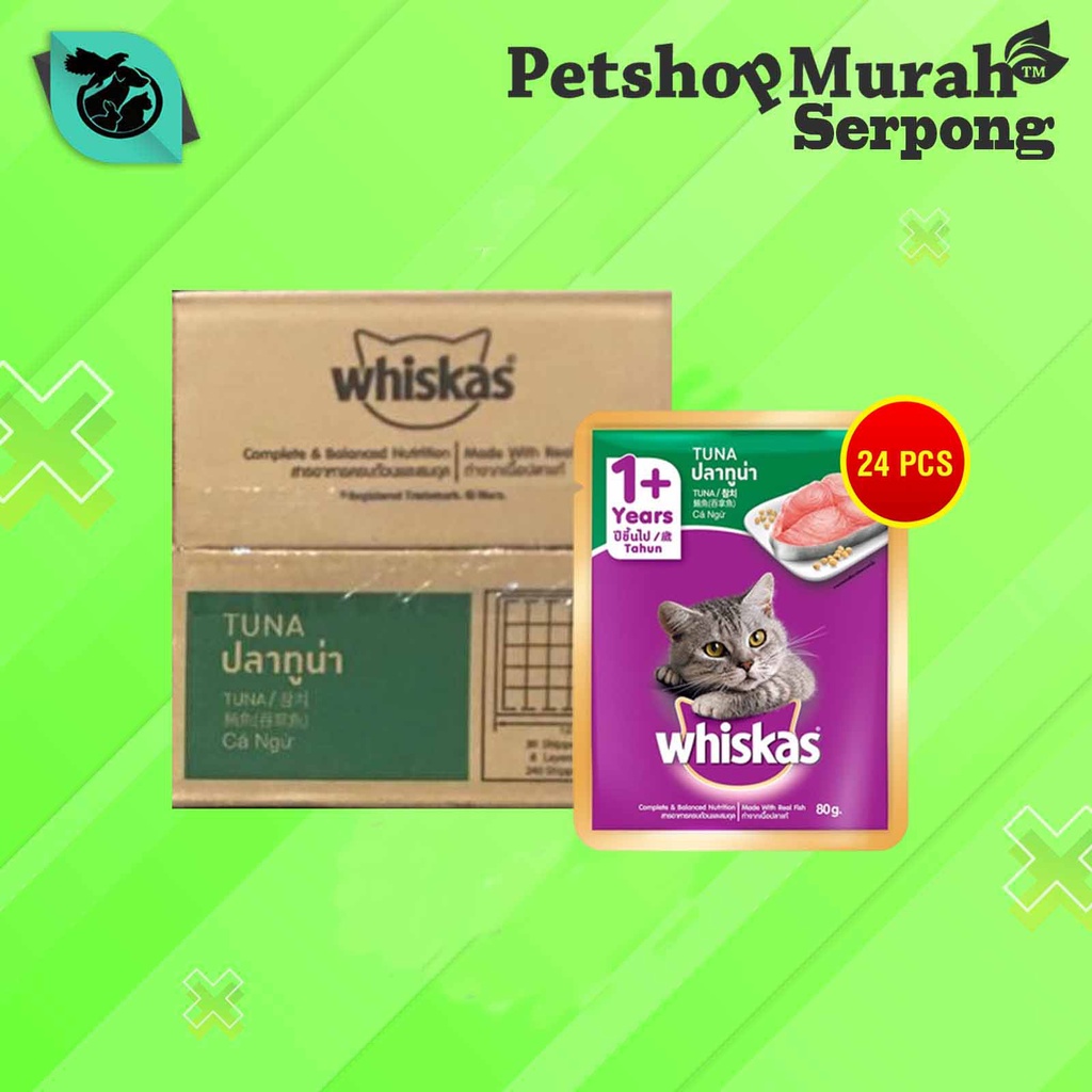 Jual Makanan Basah Kucing Whiskas Sachet Pouch Grosir Dus isi 24 PCS 85