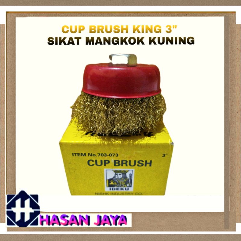 Jual Cup Brush Kepang 3" Sikat Mangkok Kepang Twist 3 Inci Inch