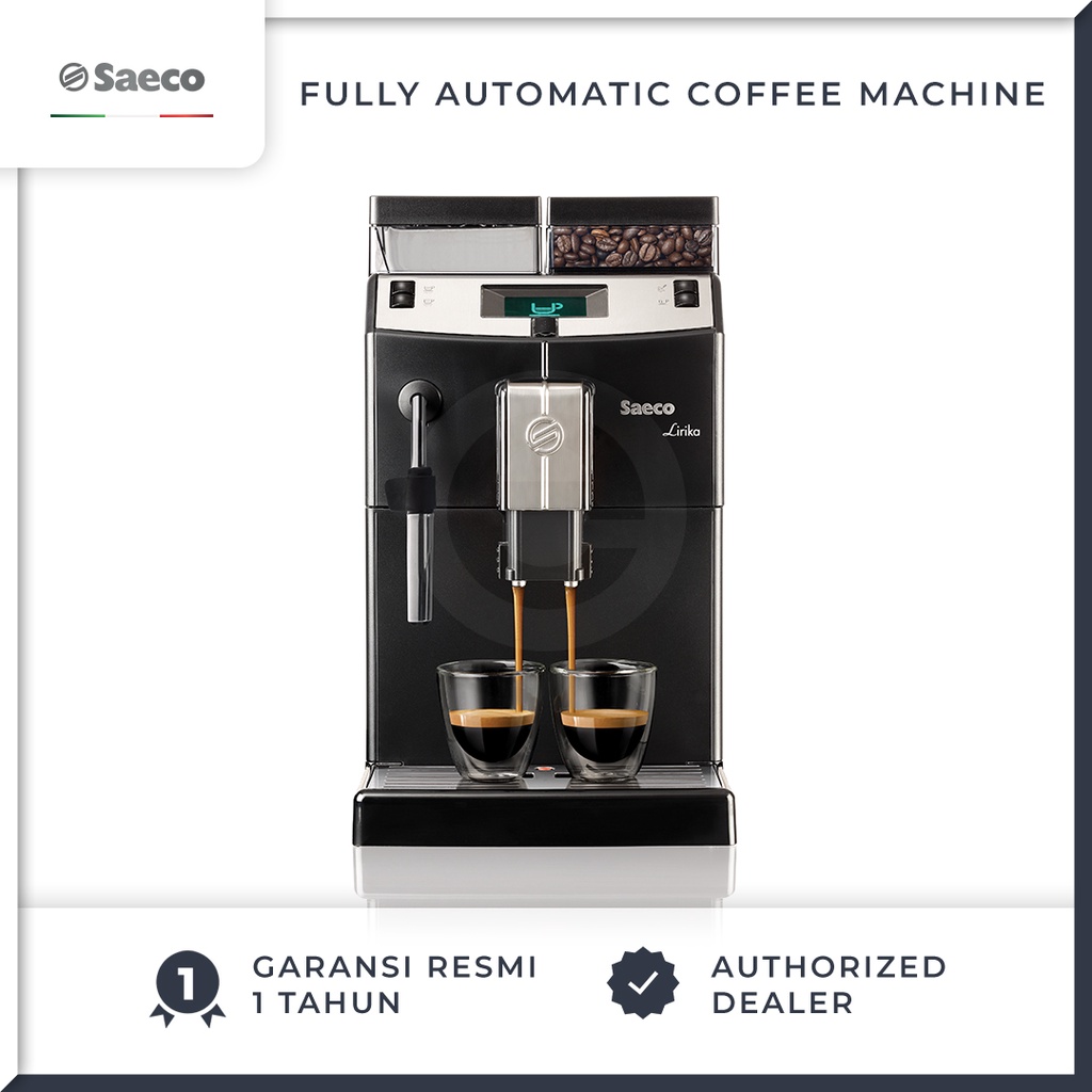 Jual Saeco Lirika Black Automatic Espresso Coffee Machine Mesin Kopi