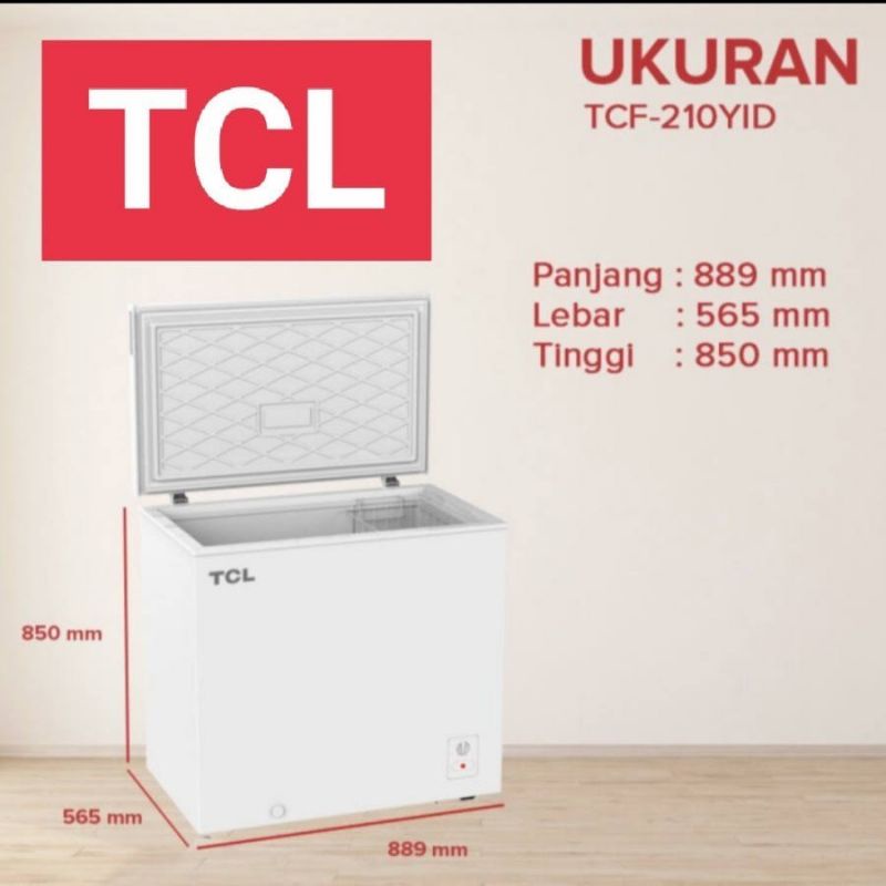 Jual Chest Freezer TCL TCF210YID 200 LITER LOW VOLTAGE Freezer Box TCL Shopee Indonesia