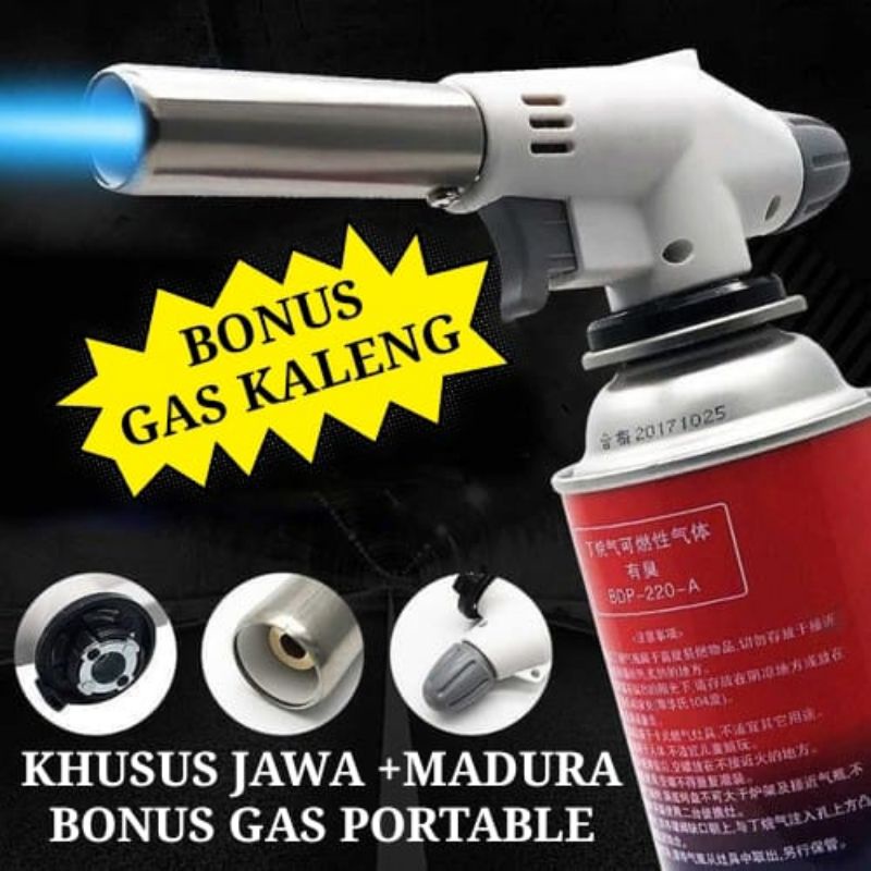 Jual Flame Gun + Gas Portable Gas Torch Kepala gas Torch Torch Shopee Indonesia