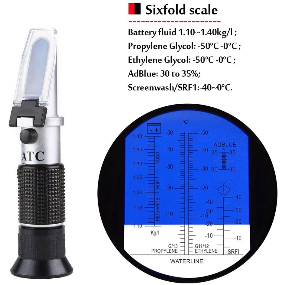 Jual PREORDER Antifreeze Refractometer Car Freezing Point RHA701ATC