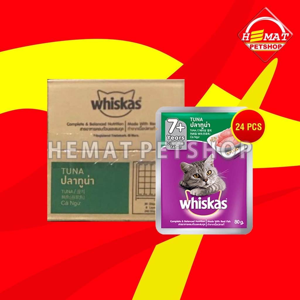 Jual Makanan Basah Kucing Whiskas Sachet Pouch Grosir Dus isi 24 PCS 85 GR Shopee Indonesia