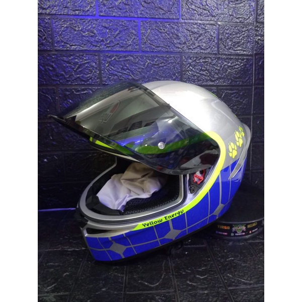 Jual HELM AGV K1 ROSSI MUGELLO 2015 VISOR SMOKE SNI DOT Shopee Indonesia