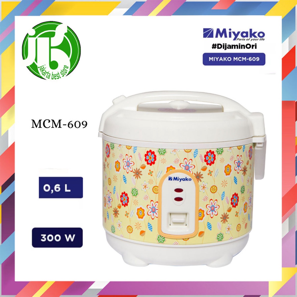 Jual RICE COOKER MIYAKO MCM609 / MAGIC COM 0,6 LITER Shopee Indonesia