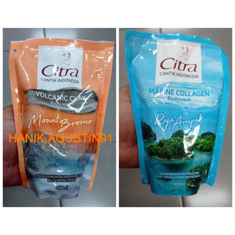Jual CITRA BODY WASH SABUN MANDI CAIR POUCH REFILL MARINE COLLAGEN RAJA