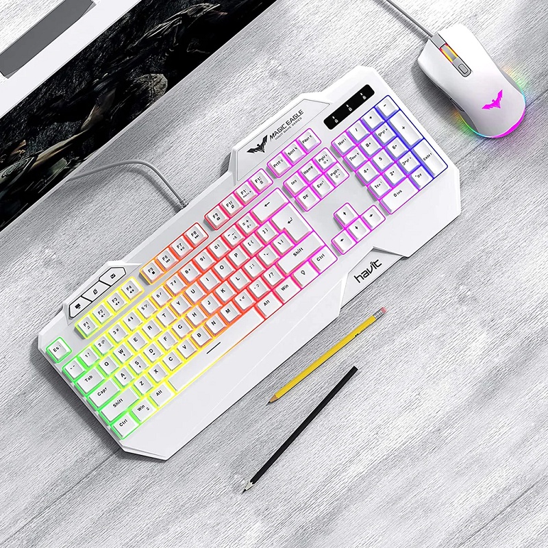 Jual Havit HVKB558CM Paketan Keyboard Gaming + Mouse Rainbow Backlit