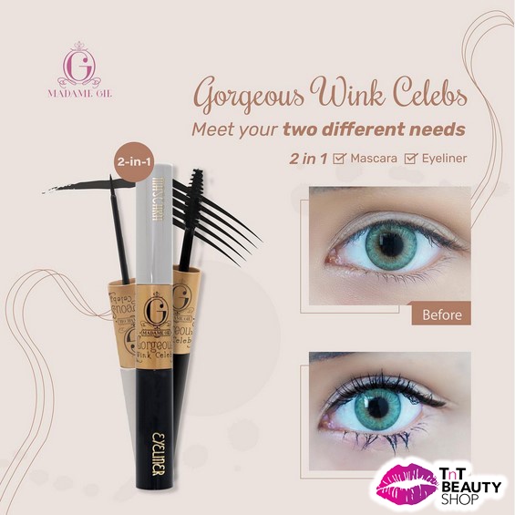 Jual Madame Gie Wink Celebs Mascara Eyeliner 2 in 1 Shopee