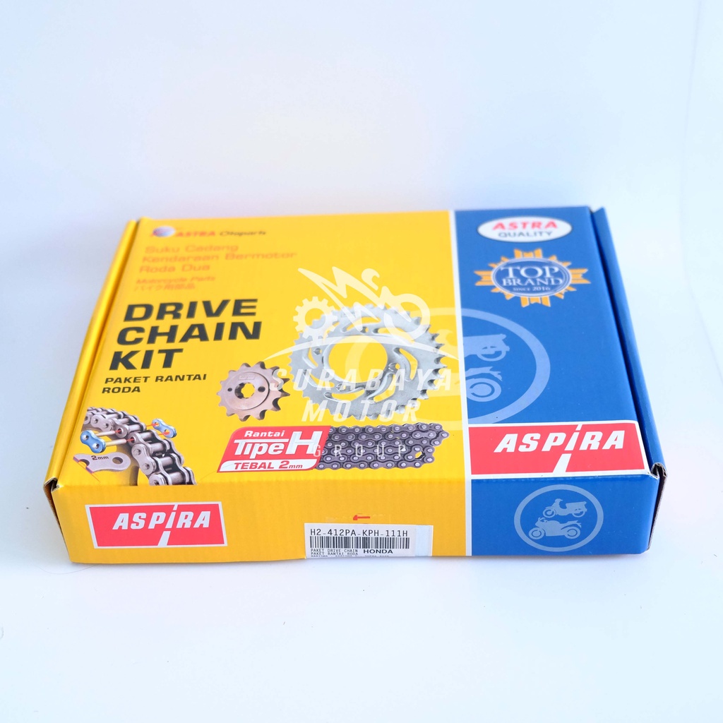 Jual Gearset Aspira Supra X 125 Original ORI KPH Komplit Rantai Honda